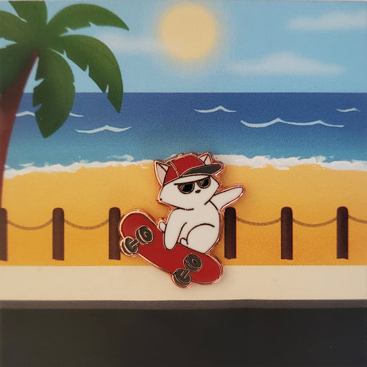 Cool Cat Skatin' Pin