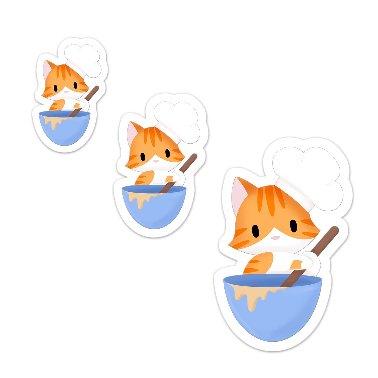 Cat in a Chef Hat - Sticker, , Decorative Stickers