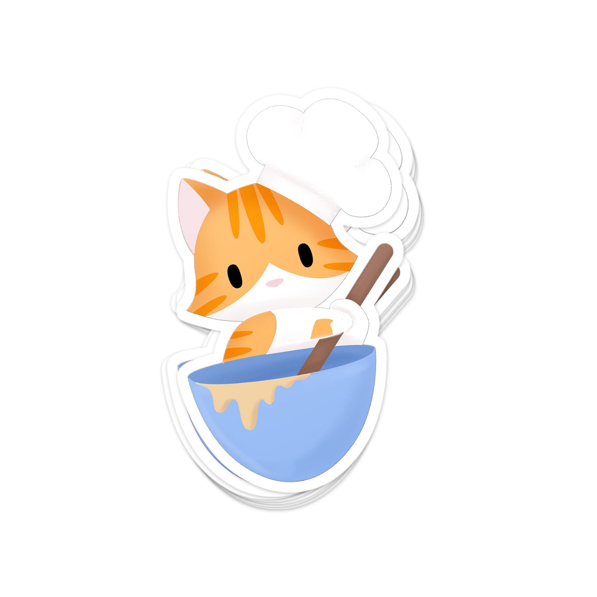 Cat in a Chef Hat - Sticker, , Decorative Stickers