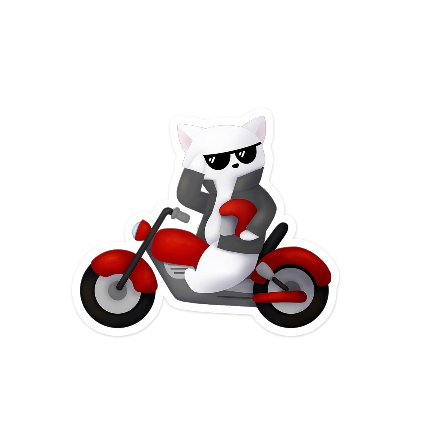 Cool Cat Ridin&#39; - Sticker, , Decorative Stickers