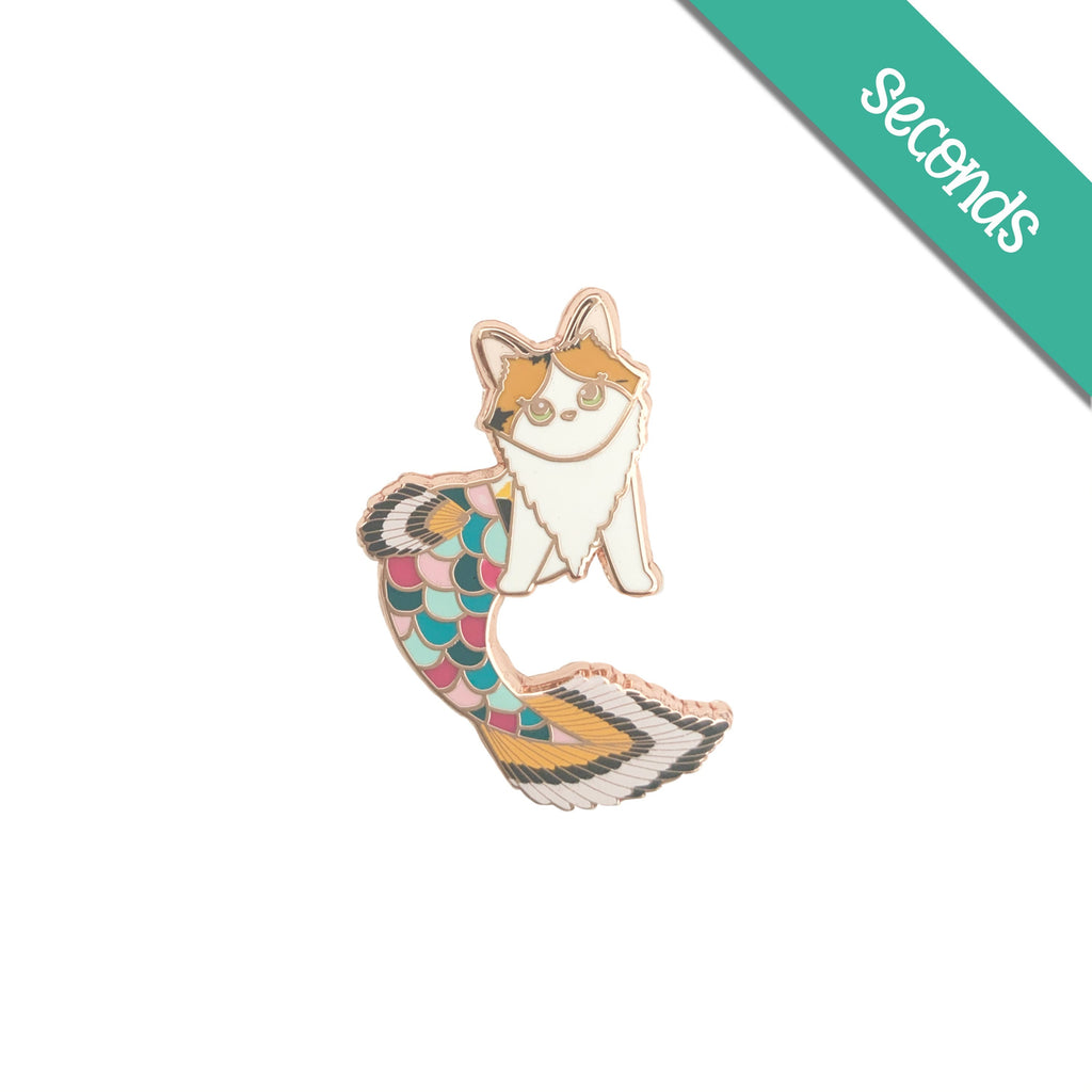 Purrmaid Paisley Pin Seconds, , Brooches & Lapel Pins