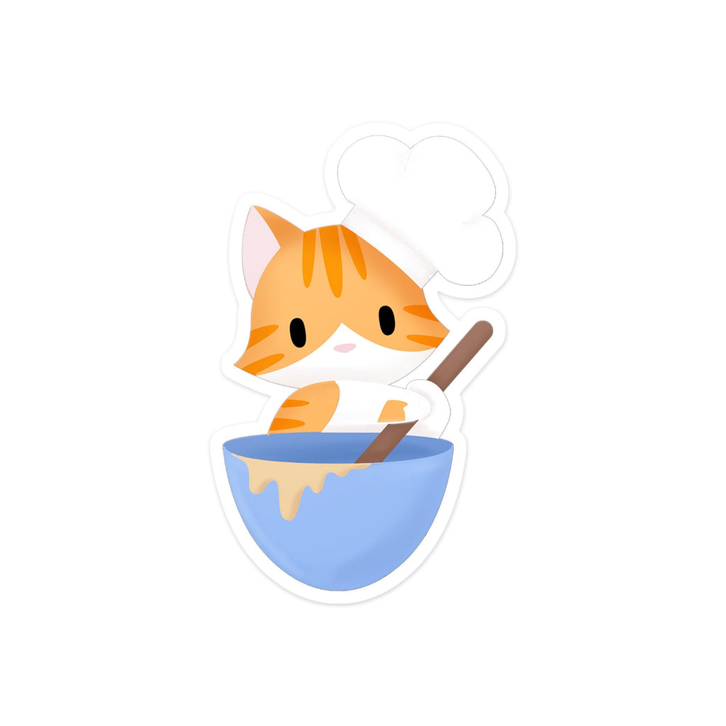 Cat in a Chef Hat - Sticker, , Decorative Stickers