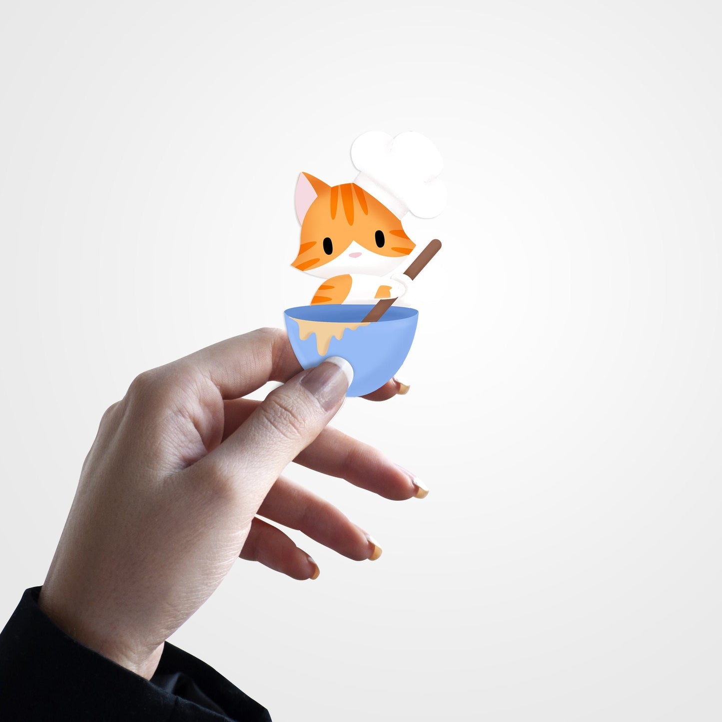 Cat in a Chef Hat - Sticker, , Decorative Stickers