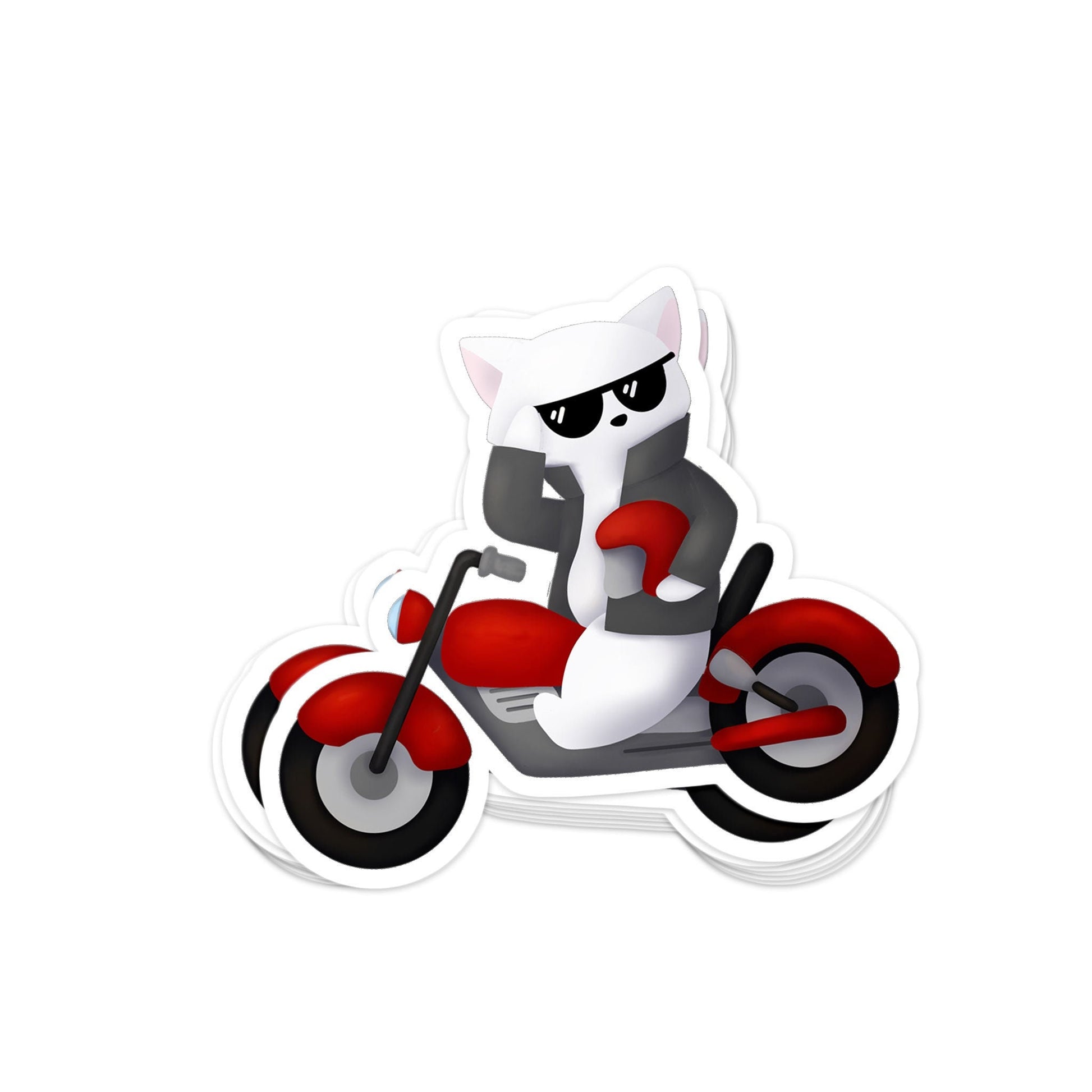 Cool Cat Ridin&#39; - Sticker, , Decorative Stickers