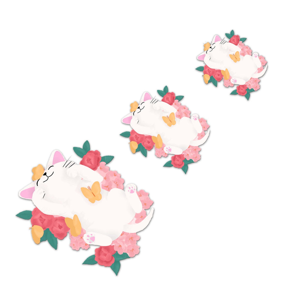 Kitty in Spring - Sticker, , Decorative Stickers