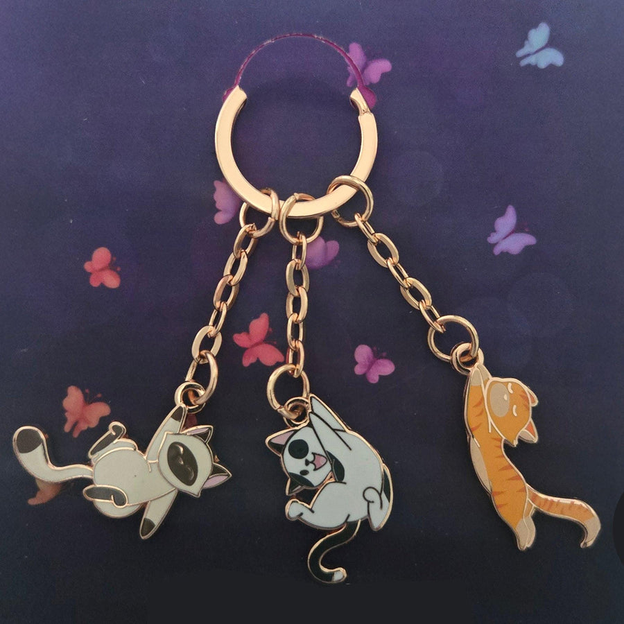 Swinging Kitties - Keychain Mini Trio