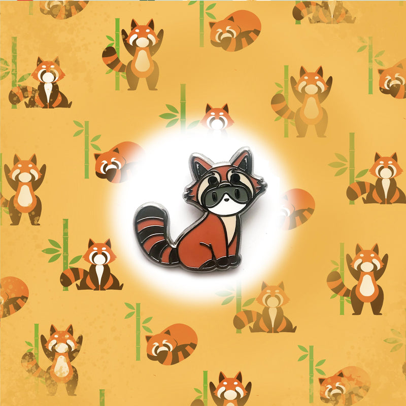 Kitty in Red Panda Costume Pin *PREORDER*