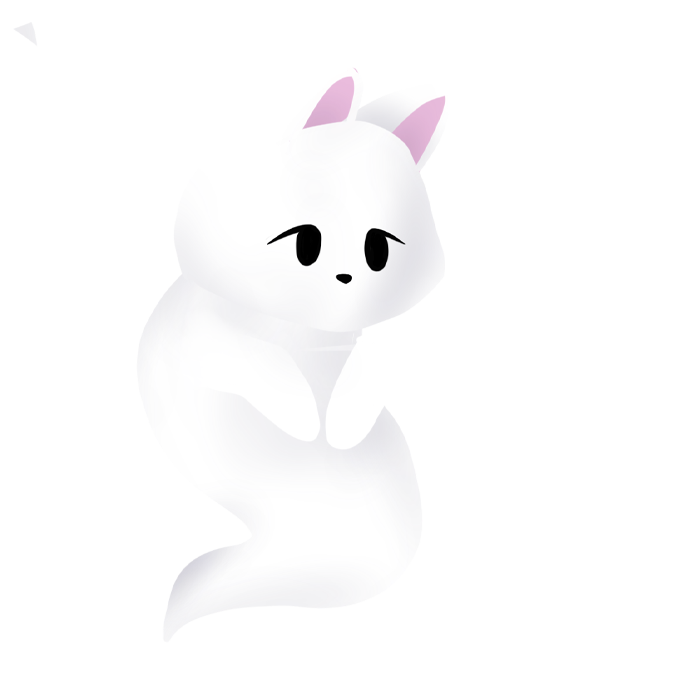 Bashful Ghost Kitty