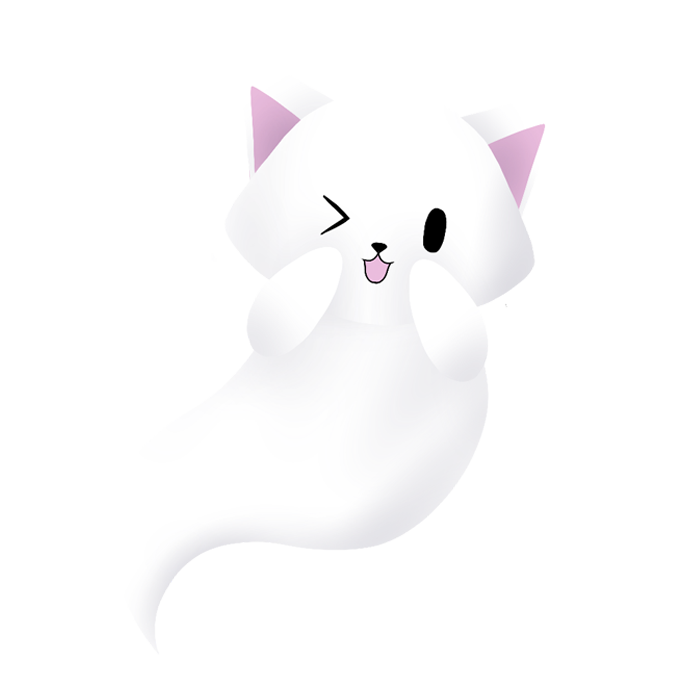 Winky Ghost Kitty