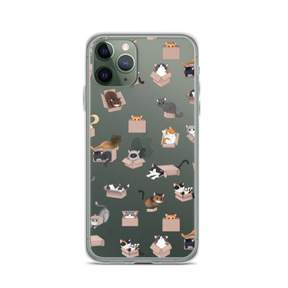 Kitty in a Box iPhone Clear Case