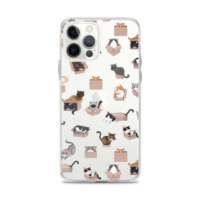 Kitty in a Box iPhone Clear Case