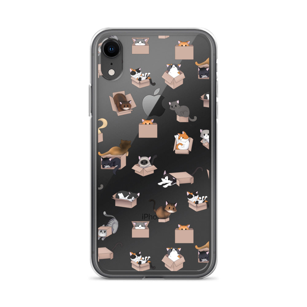 Kitty in a Box iPhone Clear Case