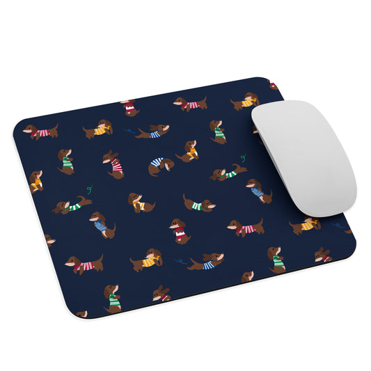 Dachshunds in Stripes Mouse Pad