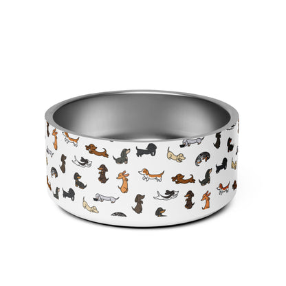 Dachshunds Patterned Pet Bowl