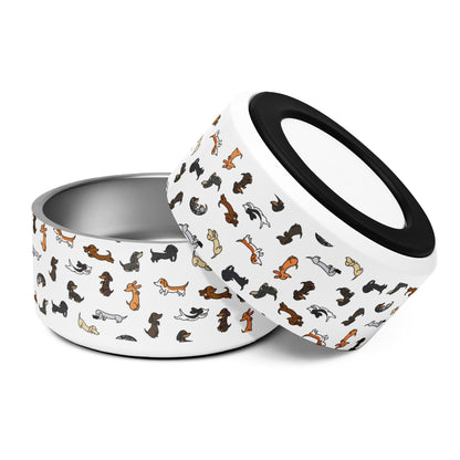 Dachshunds Patterned Pet Bowl