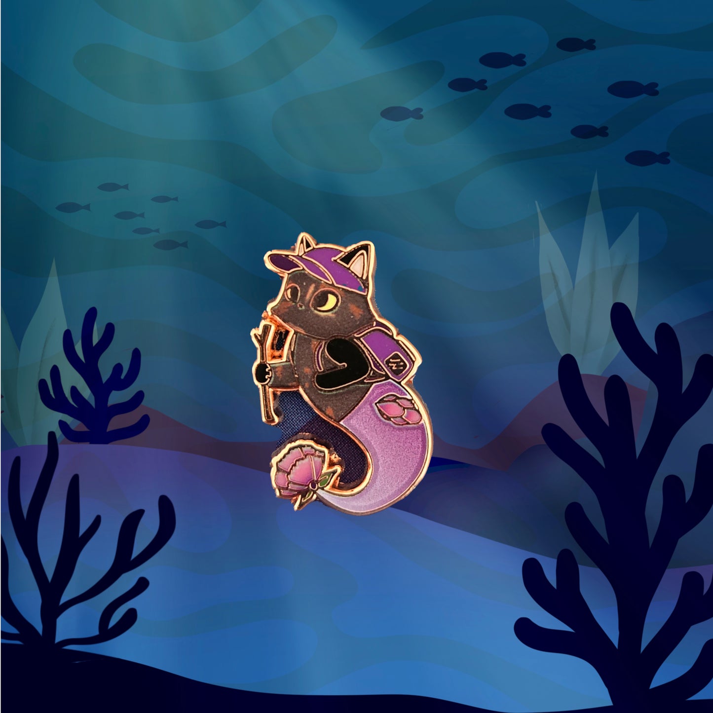 Purrmaid Posie Pin