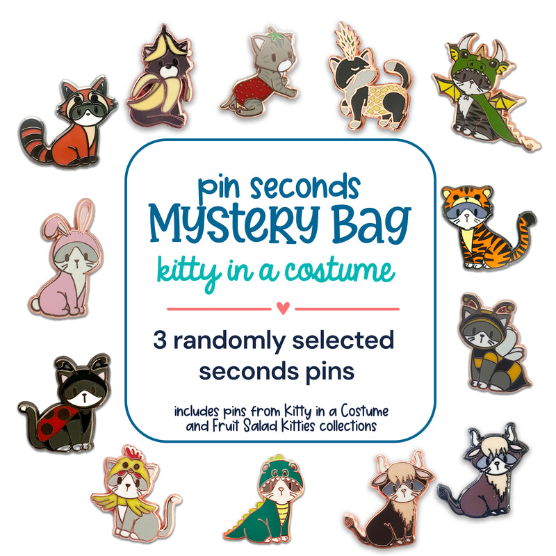 Kitty in a Costume Seconds Mystery Bag - 3 Pins