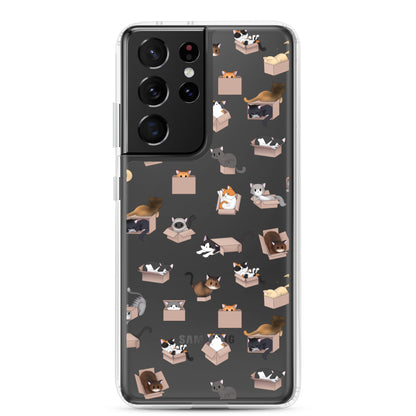 Kitty in a Box Clear Samsung Phone Case