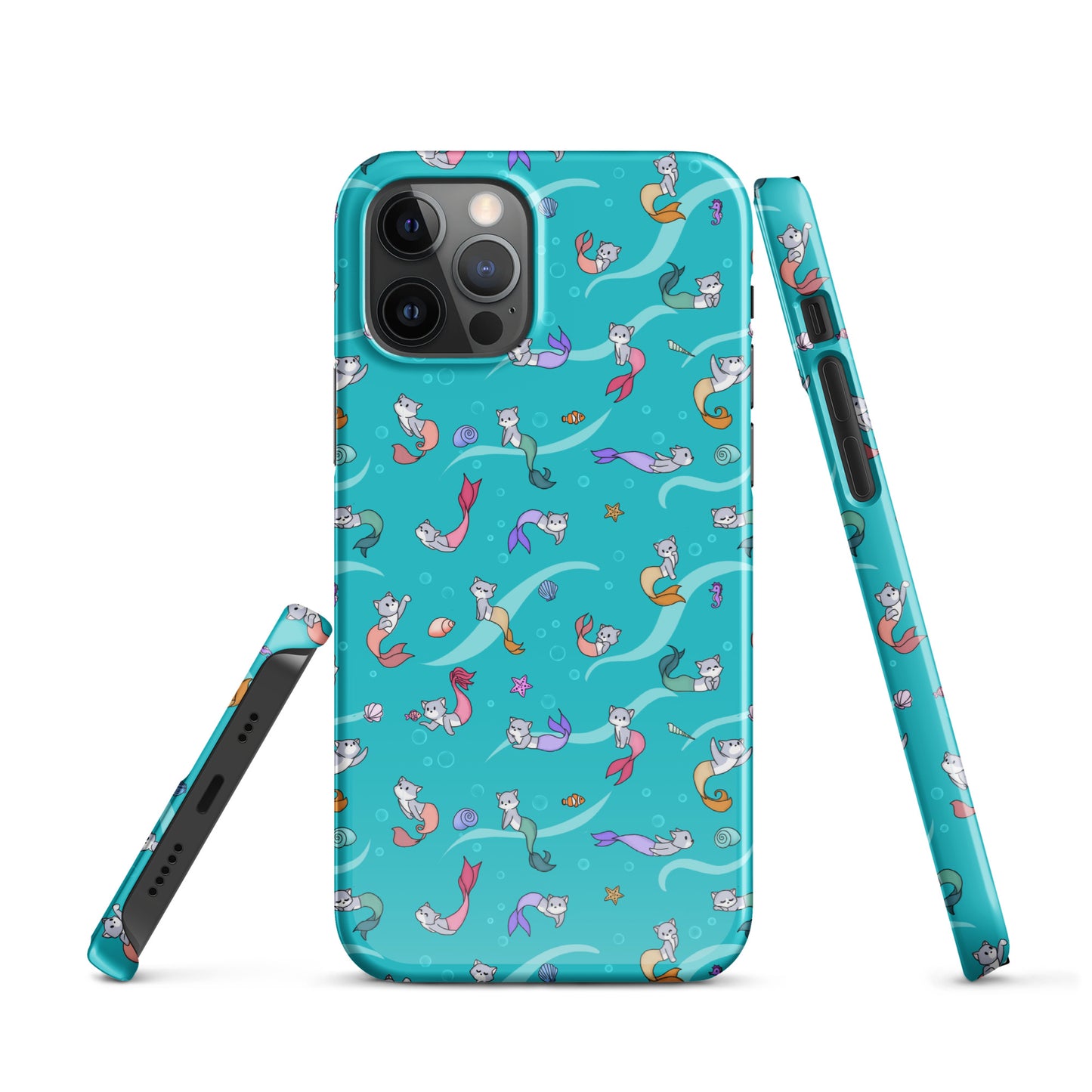 Cute Purrmaids Pattern iPhone Snap Case