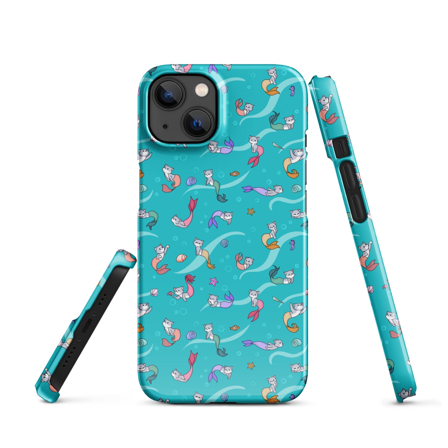 Cute Purrmaids Pattern iPhone Snap Case