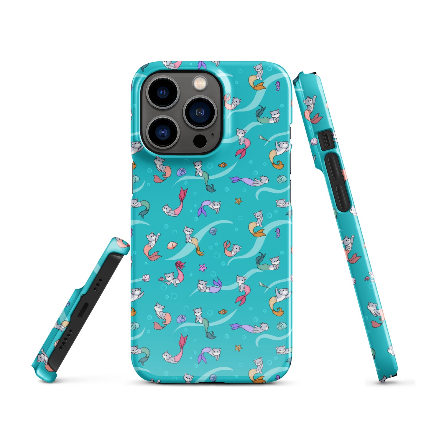 Cute Purrmaids Pattern iPhone Snap Case