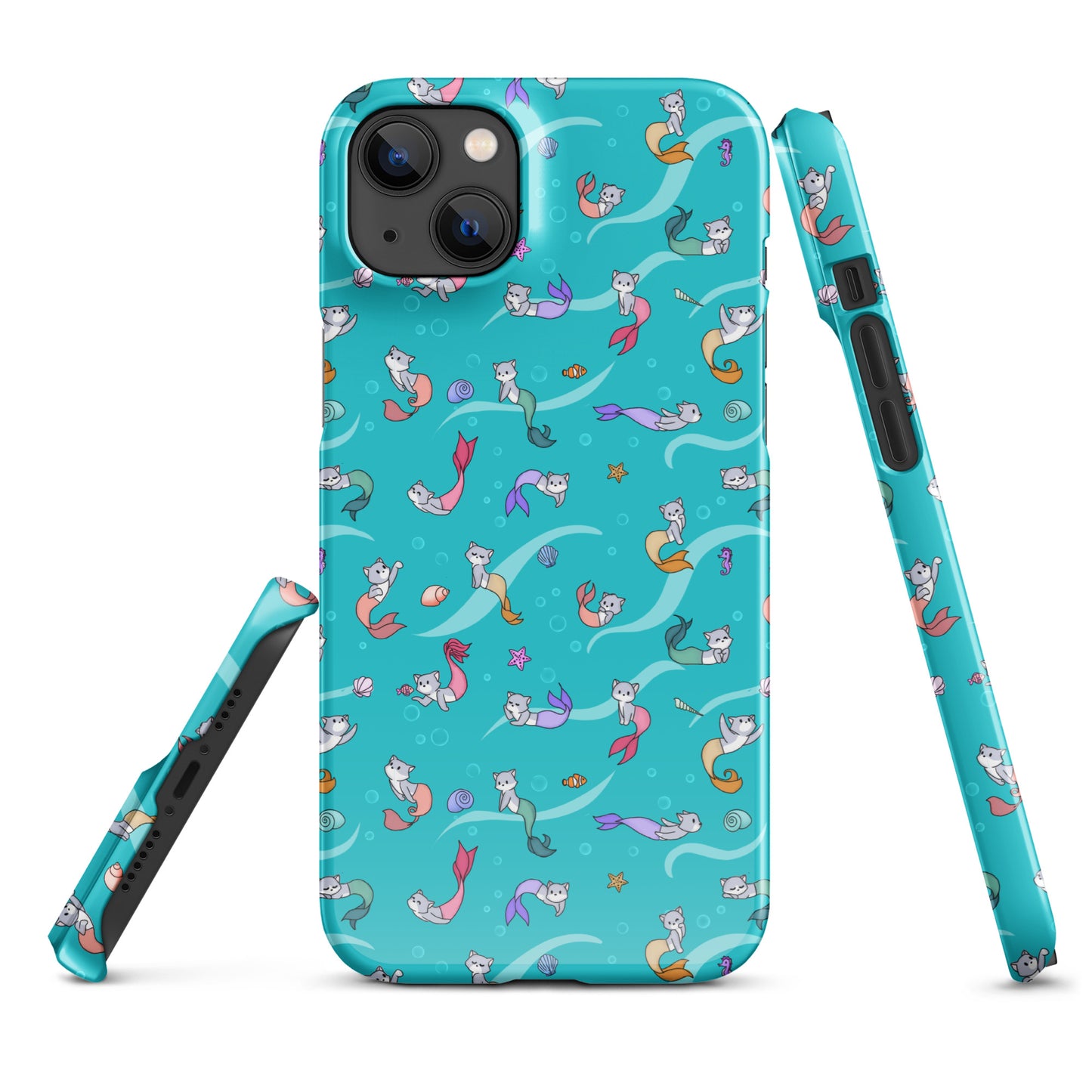 Cute Purrmaids Pattern iPhone Snap Case