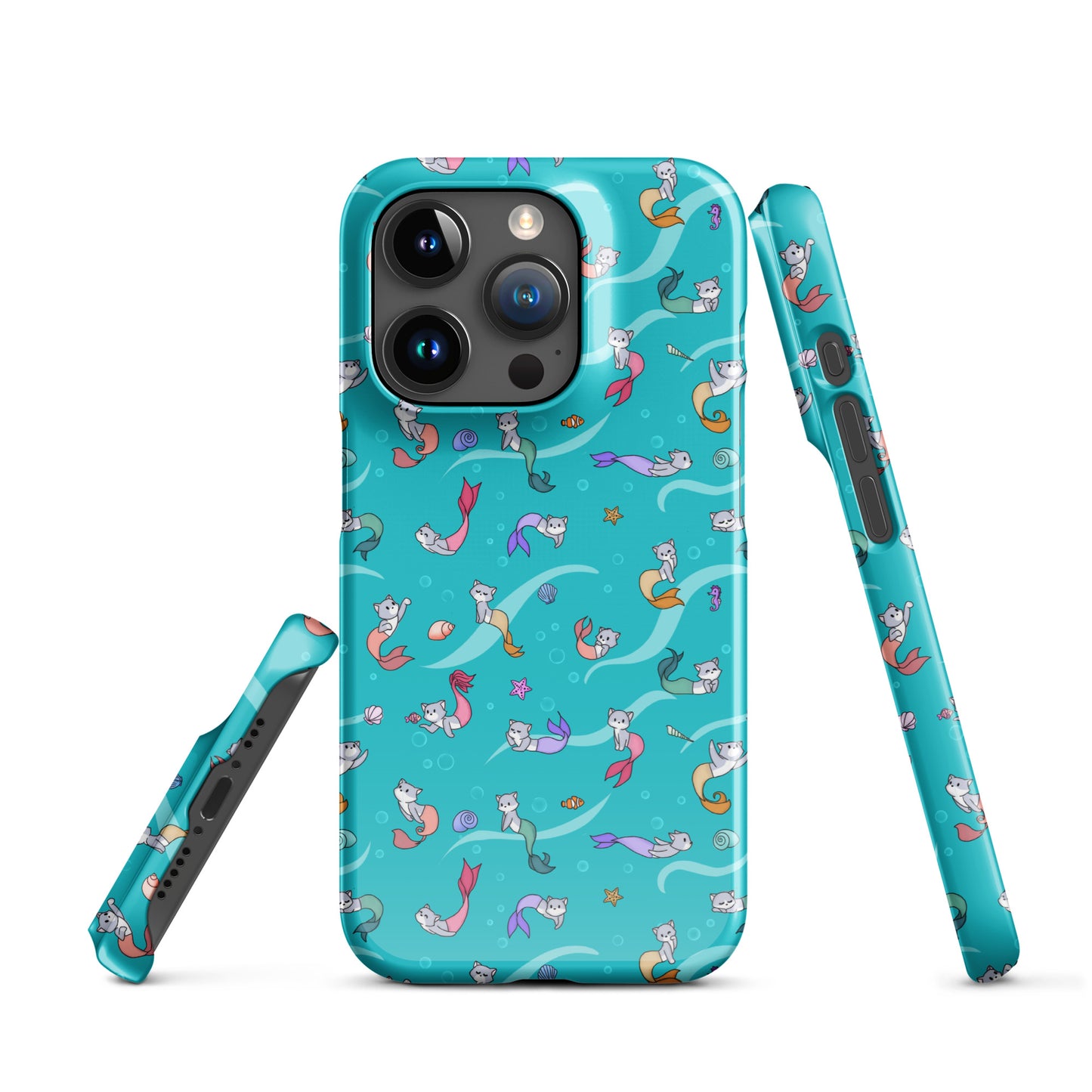 Cute Purrmaids Pattern iPhone Snap Case