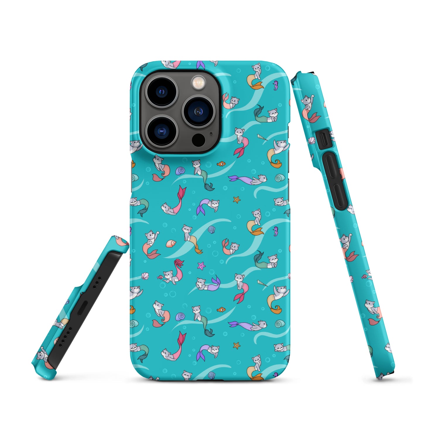 Cute Purrmaids Pattern iPhone Snap Case