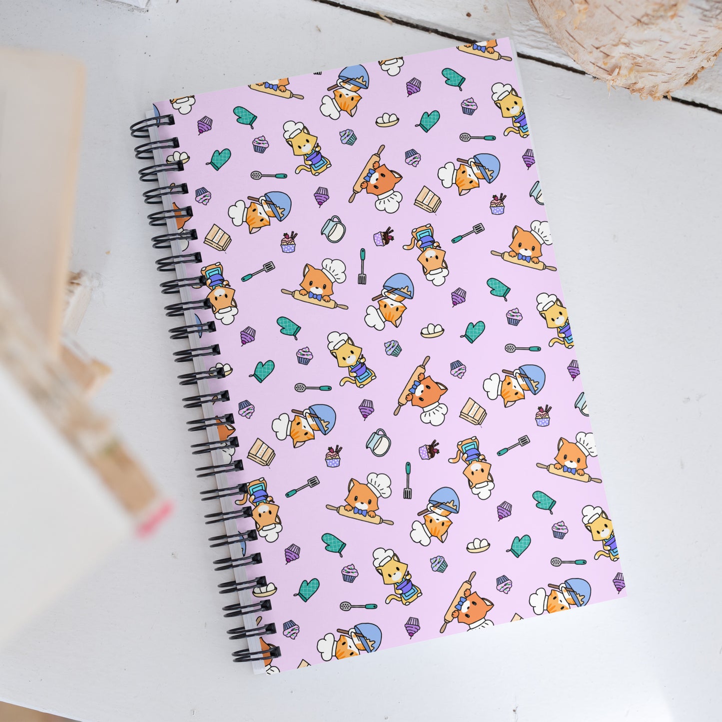 Chef Kitty Patterned Notebook