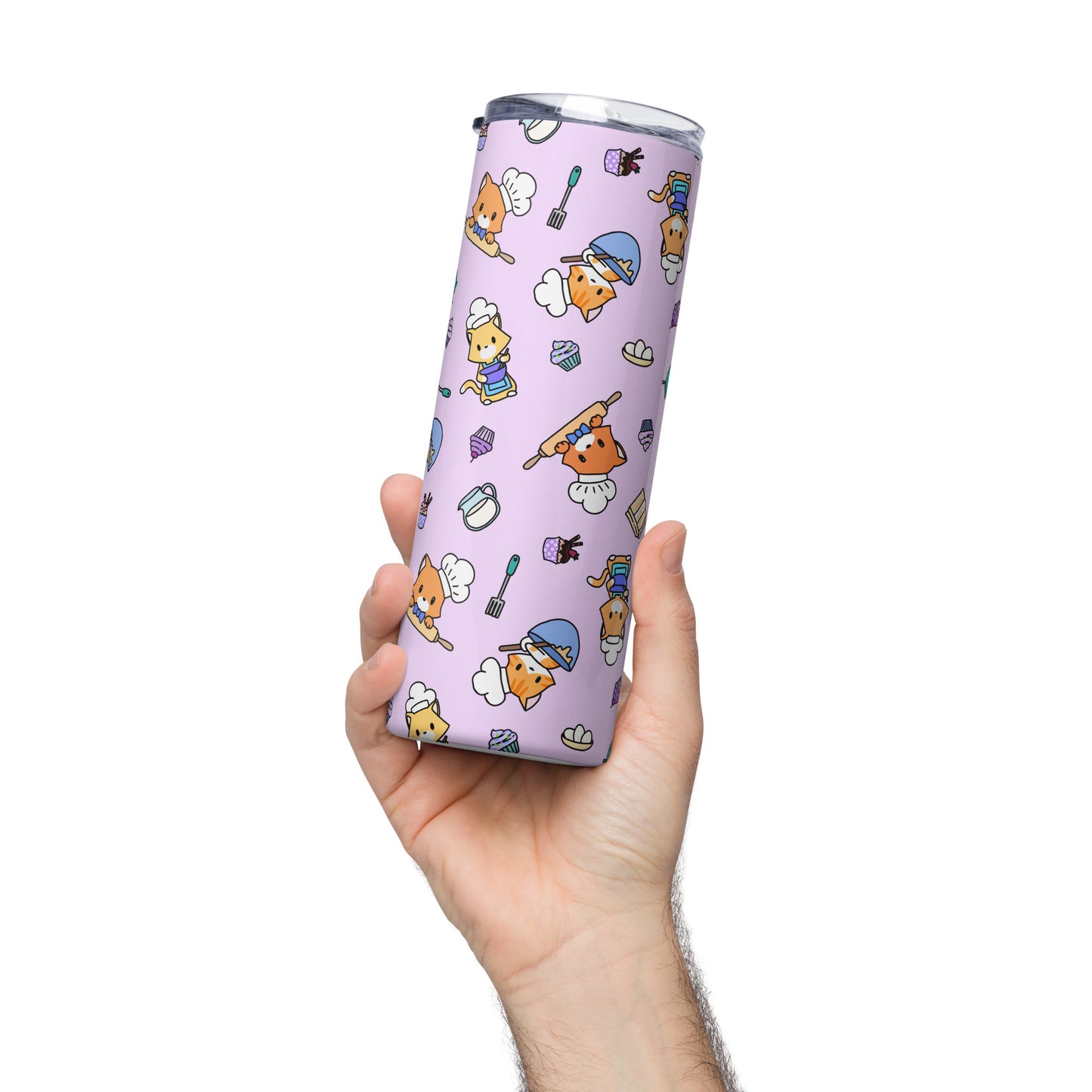 Chef Kitty Patterned Tumbler