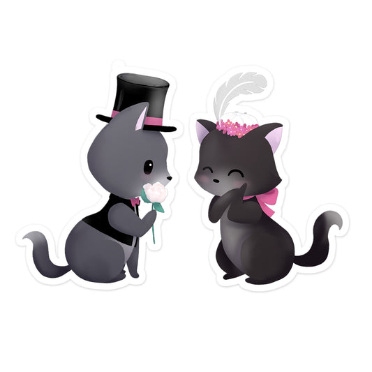 Vintage Kitty Love - Sticker