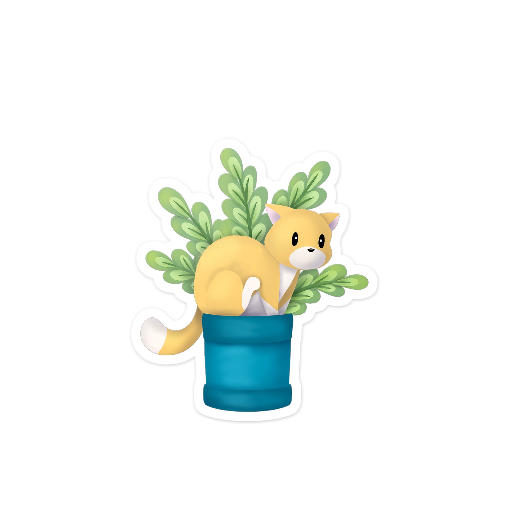 jade plant cat Jade Plant Kitty Sticker