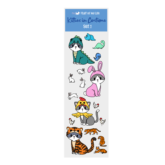 Sticker Sheet - Kitty in Costume Set 1