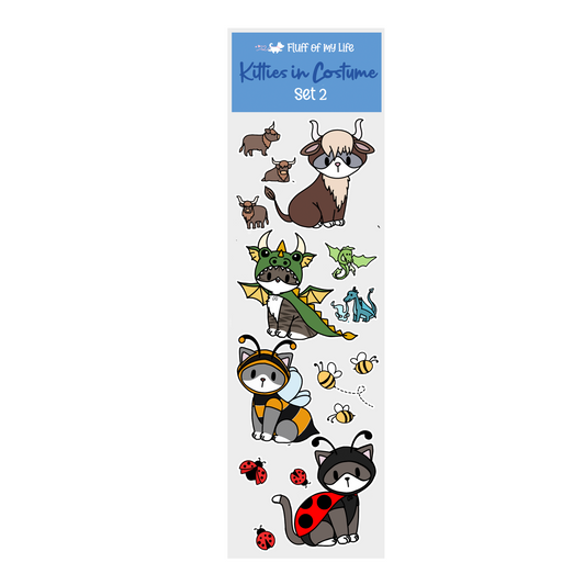 Sticker Sheet - Kitty in Costume Set 2