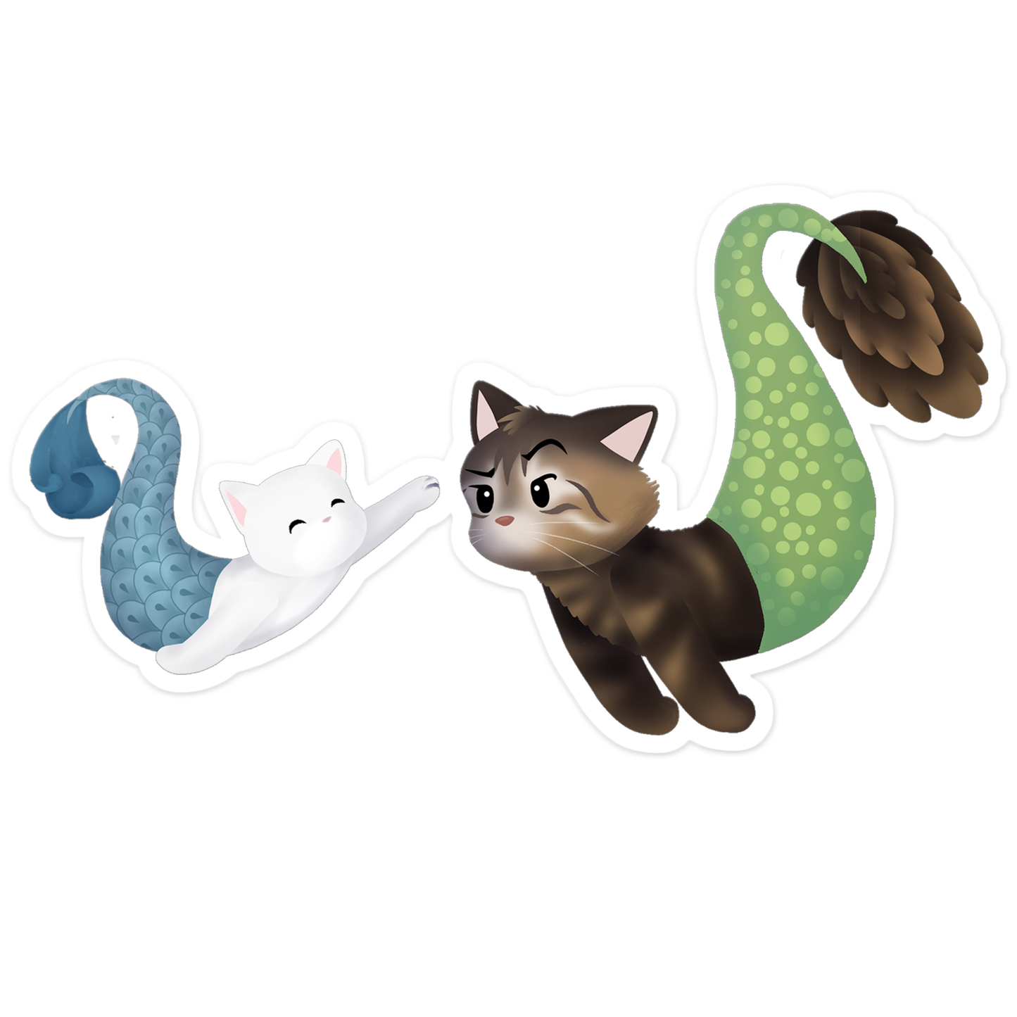 Purrmaid Merida & Baby Purrmaid Enie - Stickers