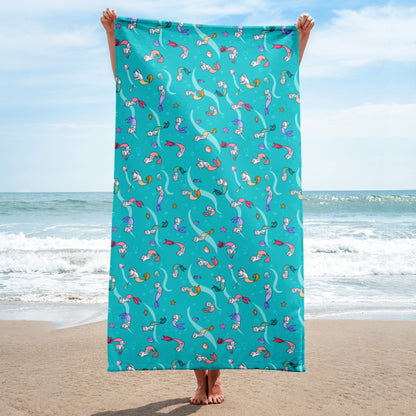 Cute Purrmaids Towel