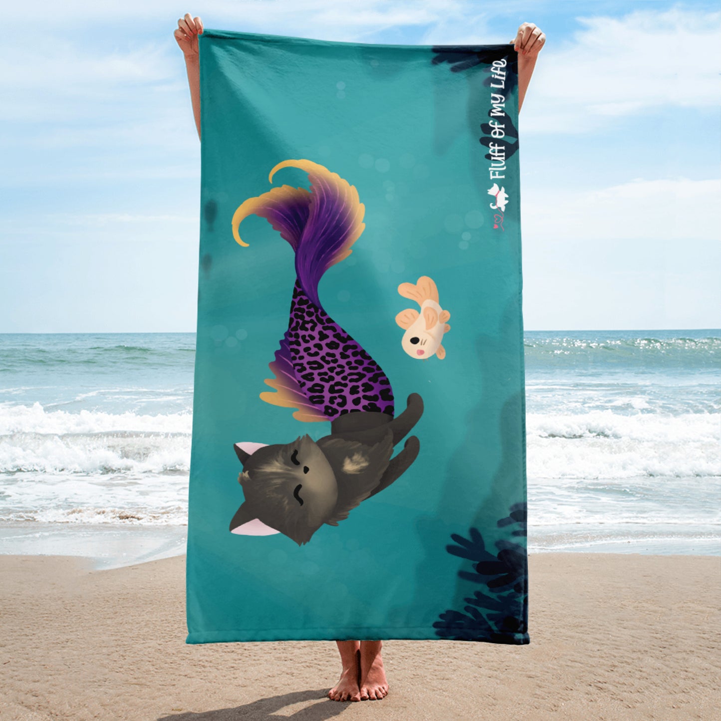 Purrmaid Scooty Towel