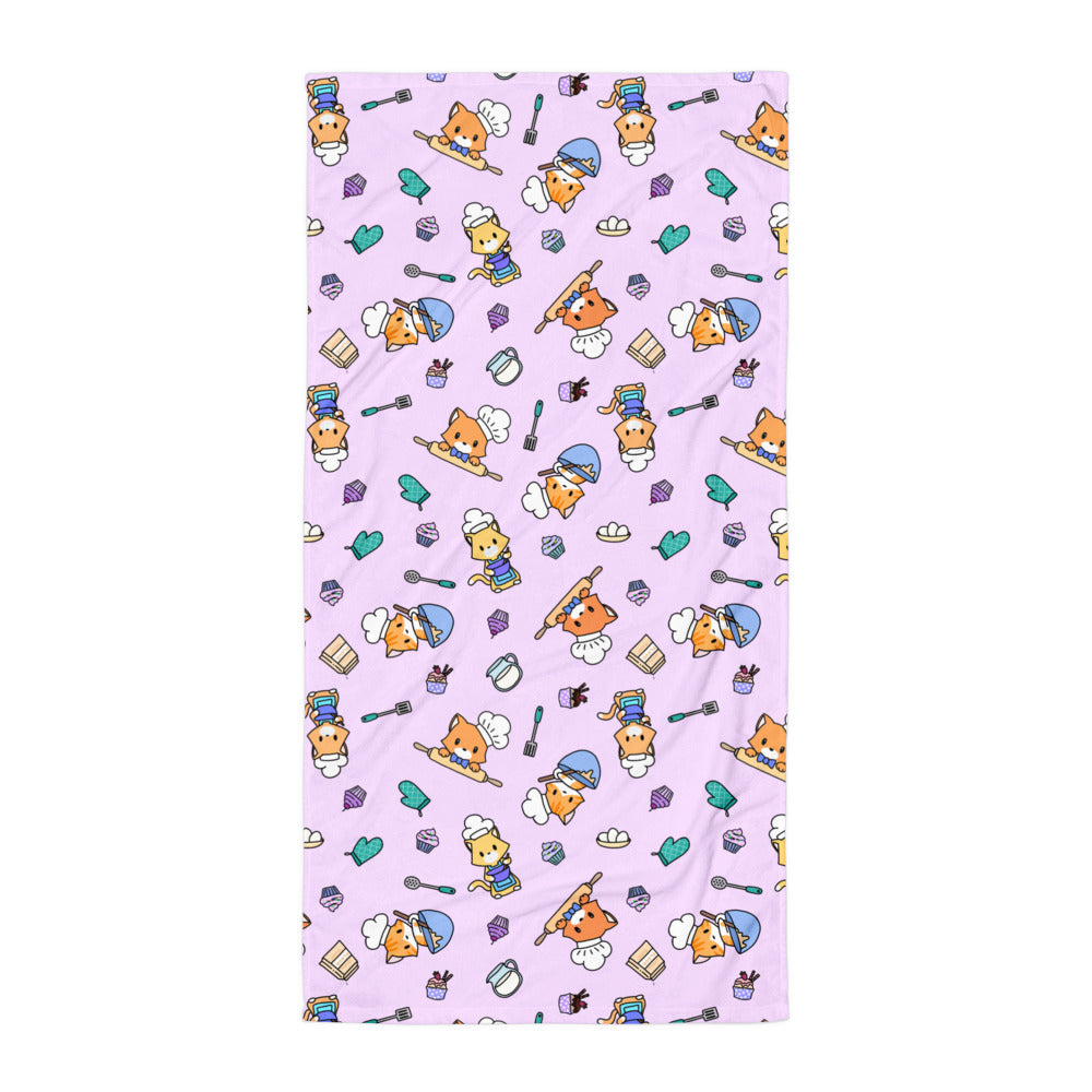 Chef Kitty Patterned Towel