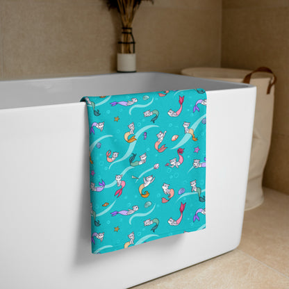 Cute Purrmaids Towel