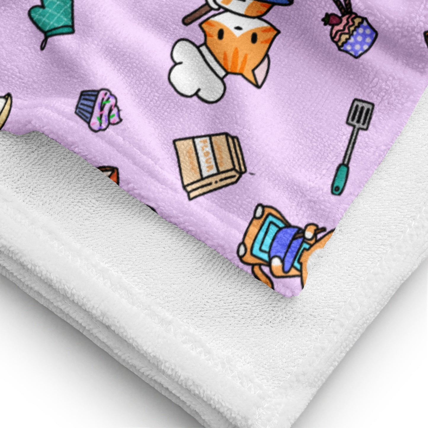 Chef Kitty Patterned Towel