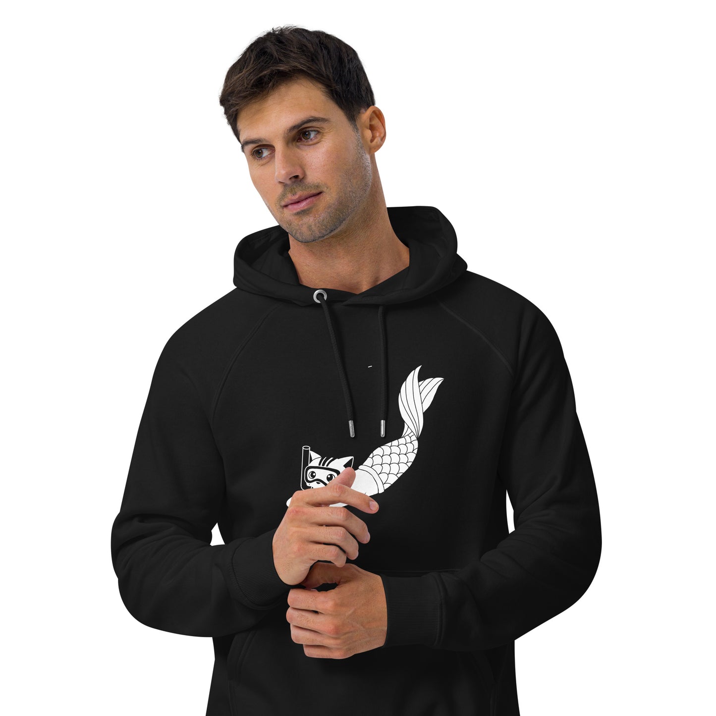 Purrman Reecie Black & White Unisex Hoodie