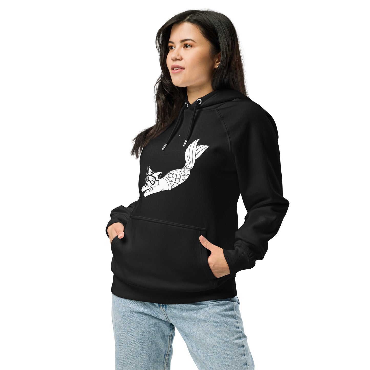 Purrman Reecie Black & White Unisex Hoodie