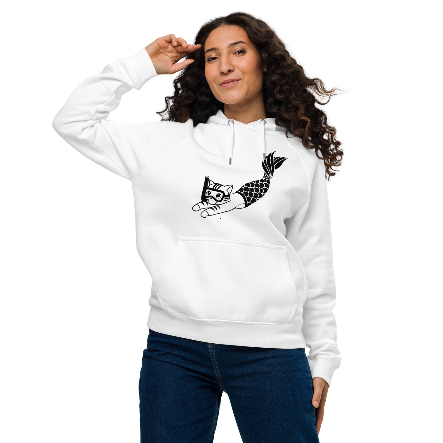 Purrman Reecie Black & White Unisex Hoodie