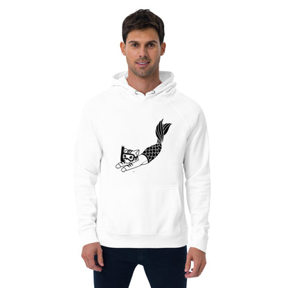 Purrman Reecie Black & White Unisex Hoodie