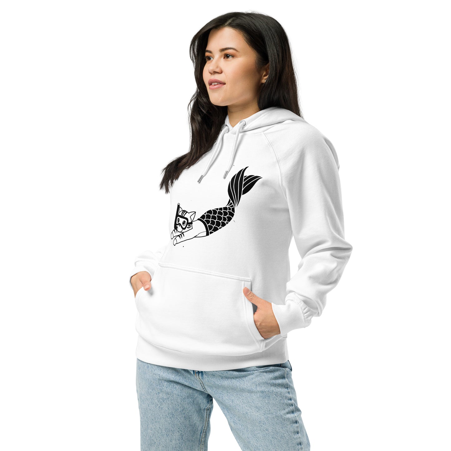 Purrman Reecie Black & White Unisex Hoodie