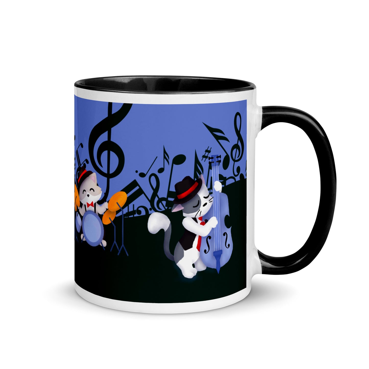 Jazz Kitties Navy/Black Mug