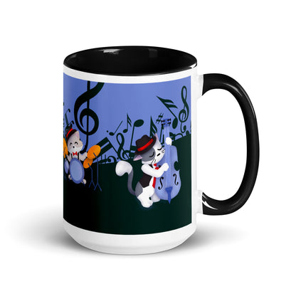 Jazz Kitties Navy/Black Mug