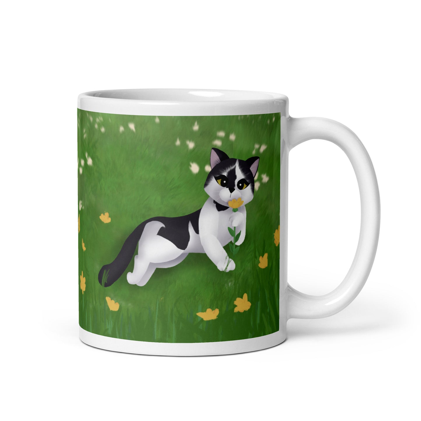 Phoebe in Field of Flowers Mug