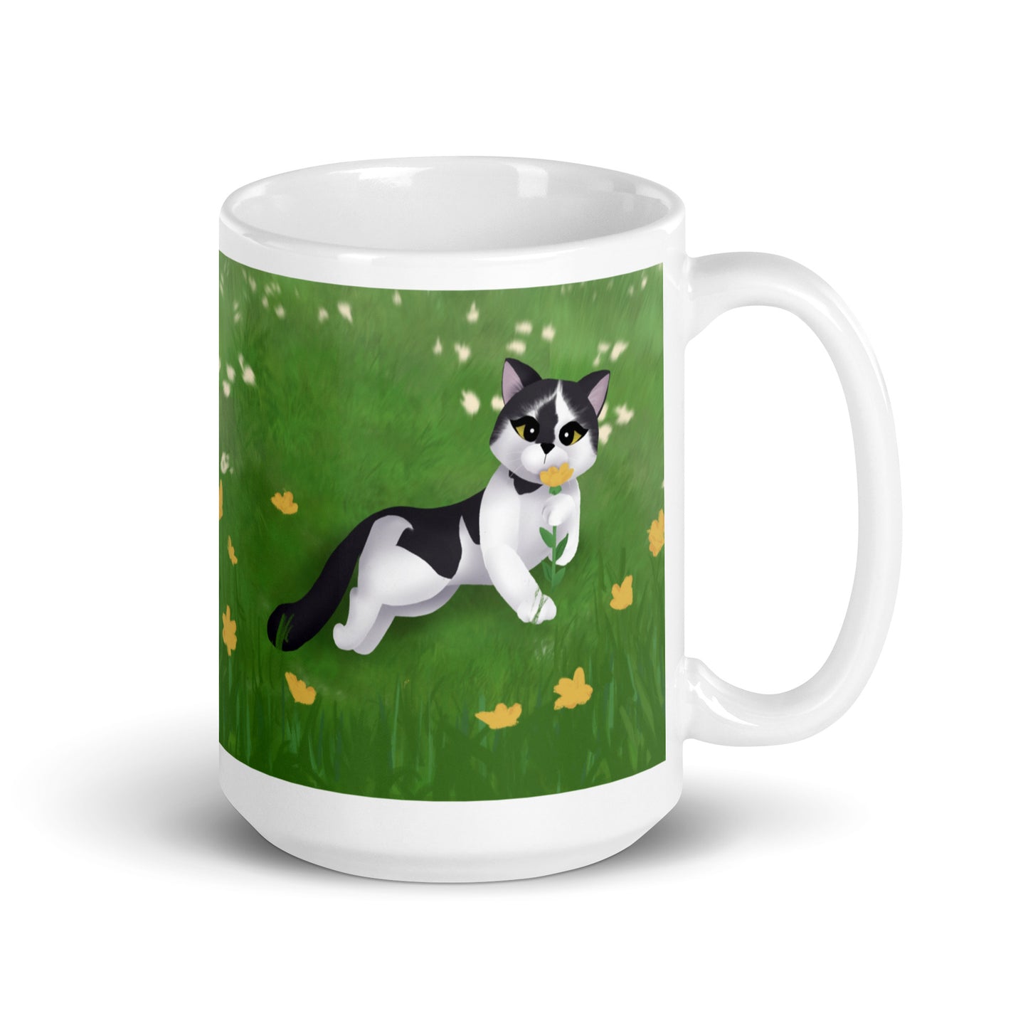 Phoebe in Field of Flowers Mug