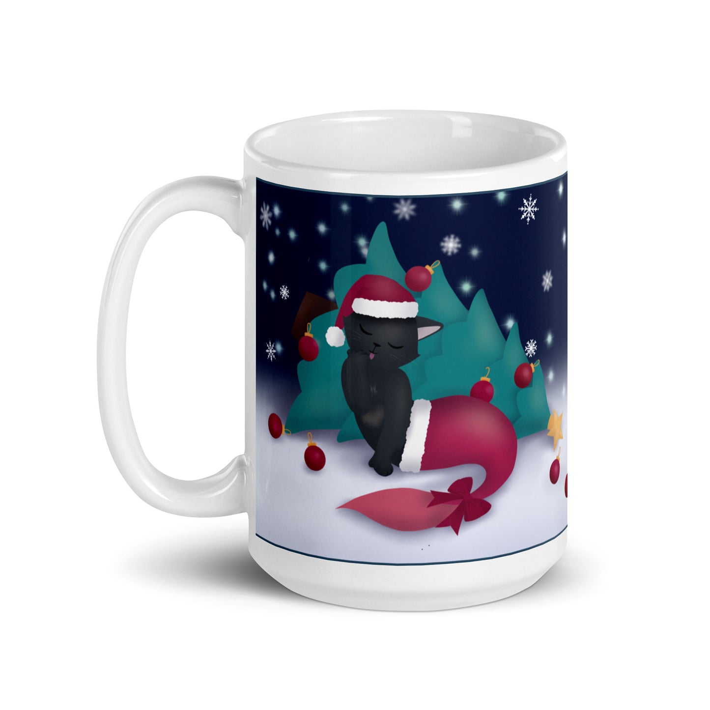 Purrmaid Java Christmas Mug